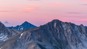 Berge im Abendrosa